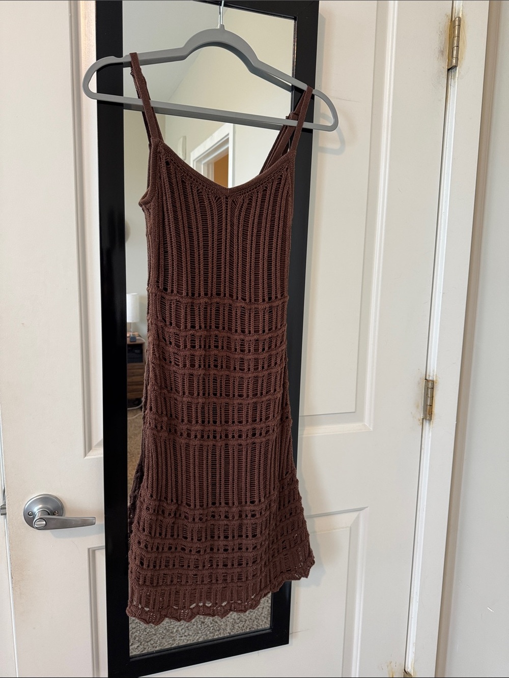 Brown Crochet Dress Coverup